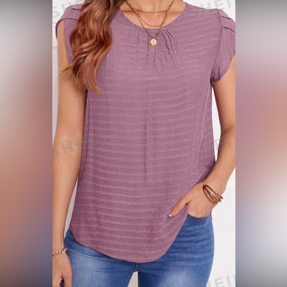 Petal Sleeve Large Blouse